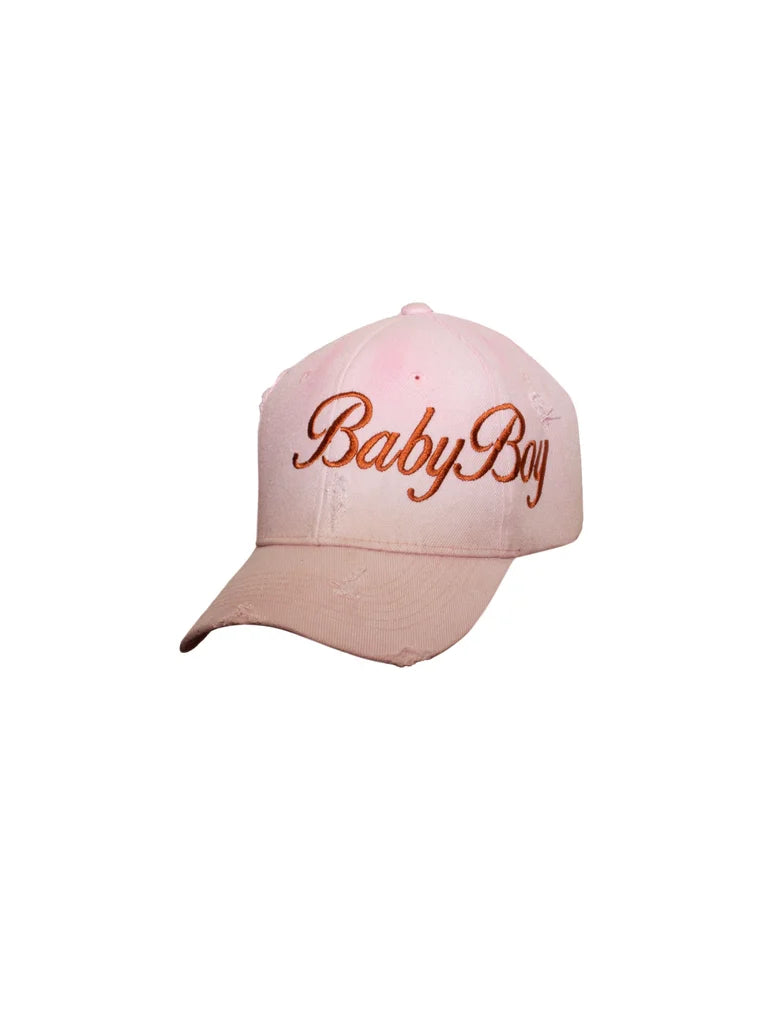 BabyBoy Pink & Brown Stain Cap